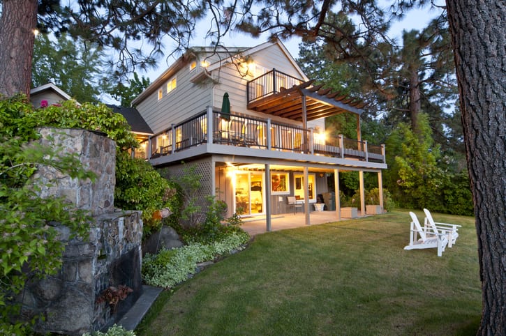 outdoor deck with pergola