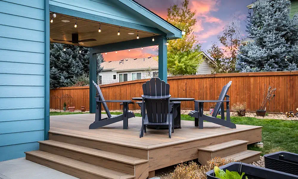 ground level deck - O'Keefe Built - Custom Elevated Composite Deck contractors Denver Colorado