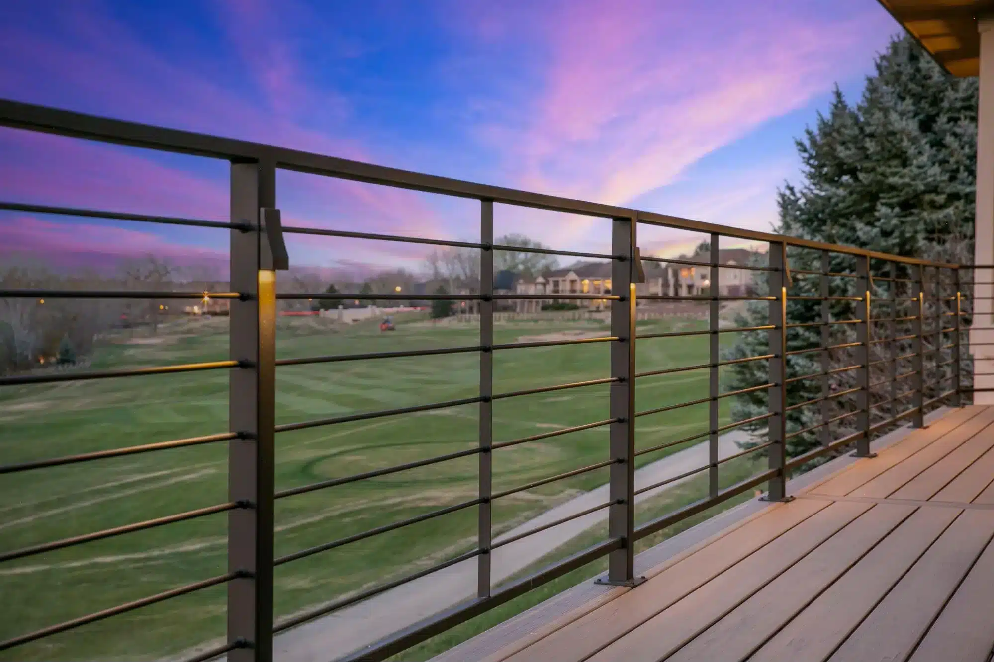 Elevated deck with railings - Deck Railings Contractors in Denver