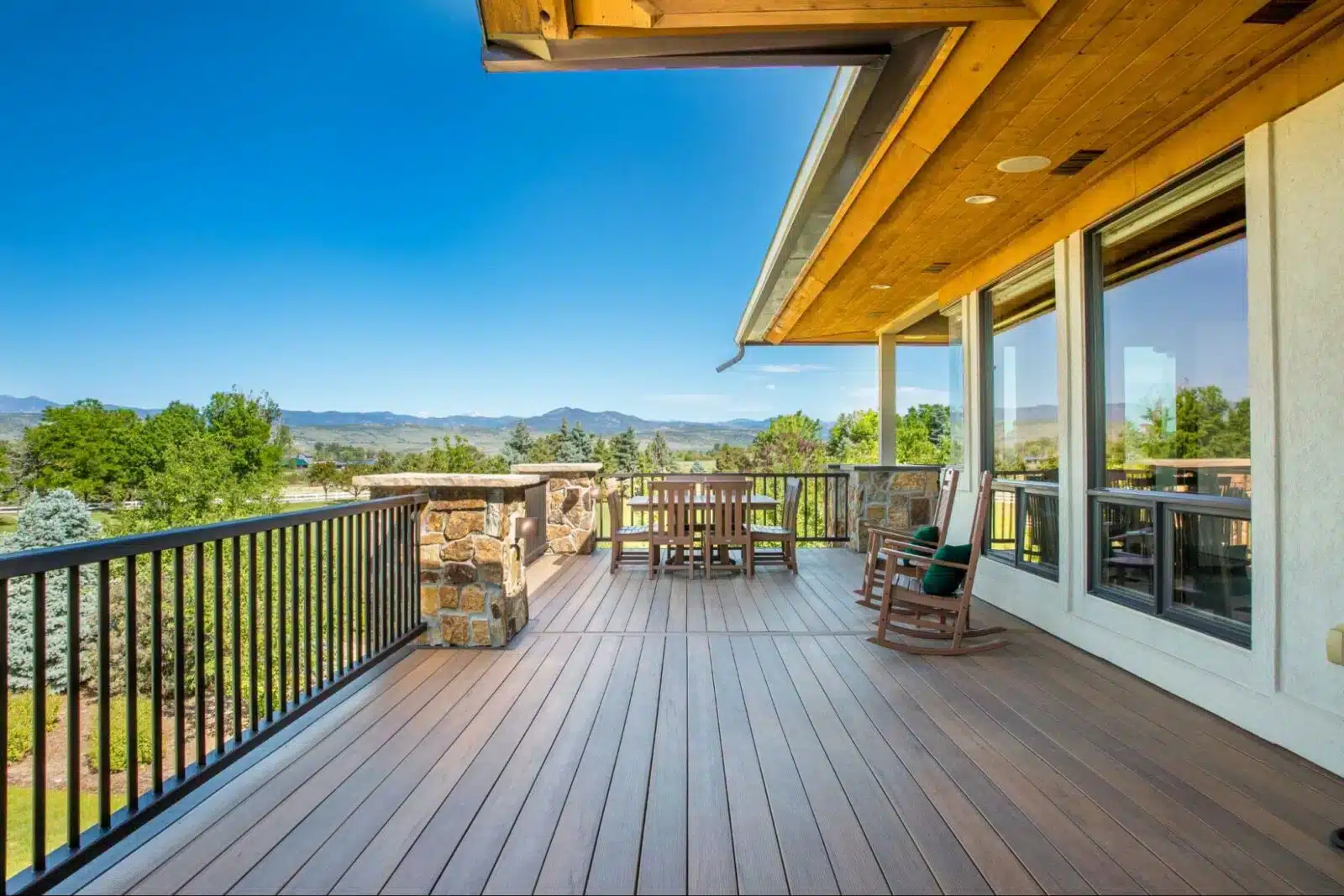 A TimberTech deck, the best deck materials for mountain homes