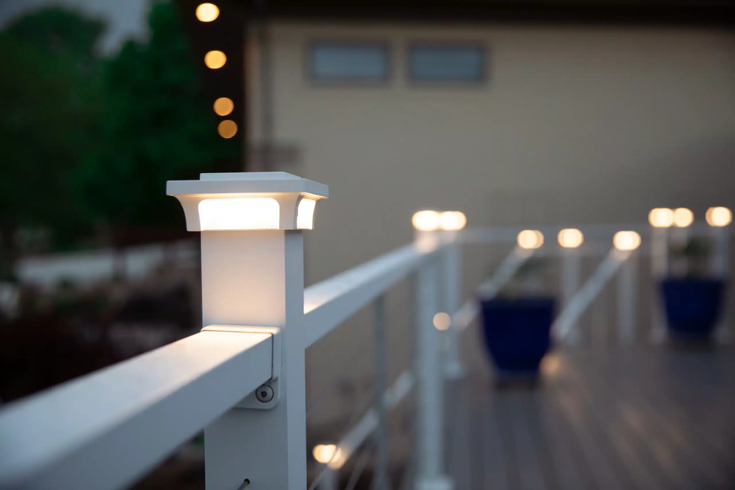 post cap lights on a deck - Deck lighting Installers in Colorado