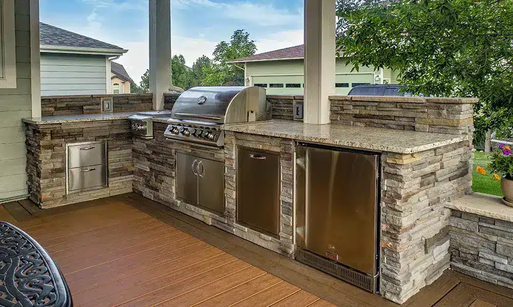 custom outdoor kitchen and Outdoor living spaces builder and contractor Denver Colorado